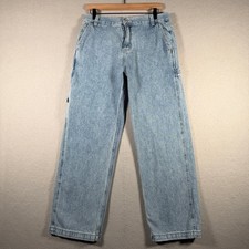 PacSun Baggy Carpenter Jeans Mens 30x30 Light Wash Blue Wide Leg 131SP256010