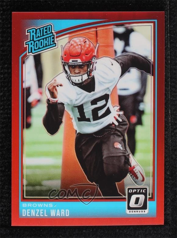 2018 Donruss Optic Rated Rookie Red Prizm /99 Denzel Ward #198 Rookie RC