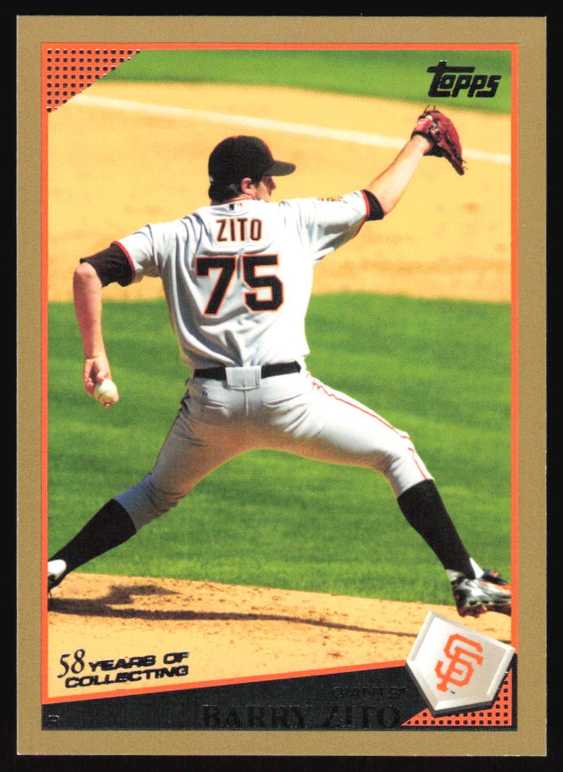 2009 Topps Barry Zito #394 Gold Parallel #'d 0001/2009 San Francisco Giants