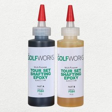 The GolfWorks Tour Set Epoxy 4oz Bottles 2 Black Multi-Purpose Shafting Epoxy