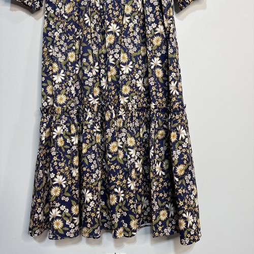 Cara Cara Hutton Dress in Millerfleur Evening Blue Yellow Floral Midi Size M - Picture 7 of 18