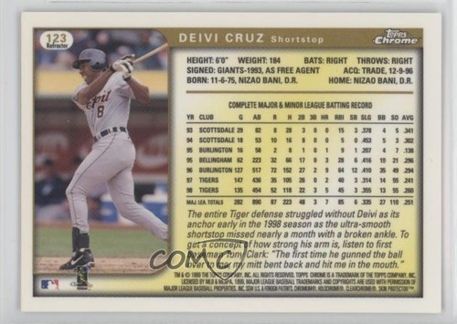 1999 Topps Chrome Refractor Deivi Cruz #123 0o6v | eBay