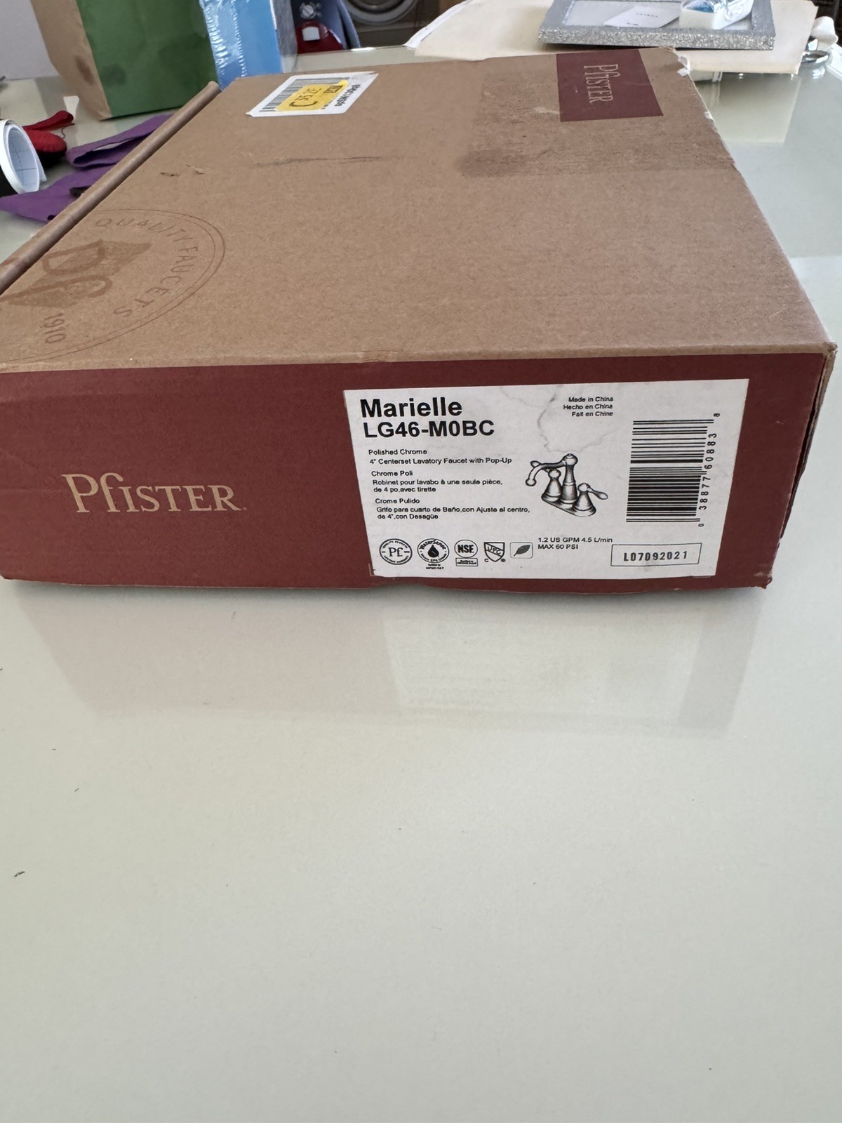 Pfister Marielle LG46-MOBC Polished Chrome 4" Center Faucet 