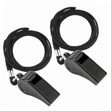 Sports Whistles with Lanyard, Loud Crisp Sound Whistle Ideal for Coaches, 2