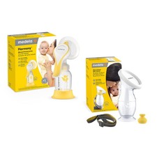 Medela Perfect Pair Bundle with 2 Count Pack of 1 , Yellow, Transparent