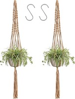 Makramee Blumenampel HäNgend Boho PflanzenhäNger 2 StüCk FüR Innen AußEn