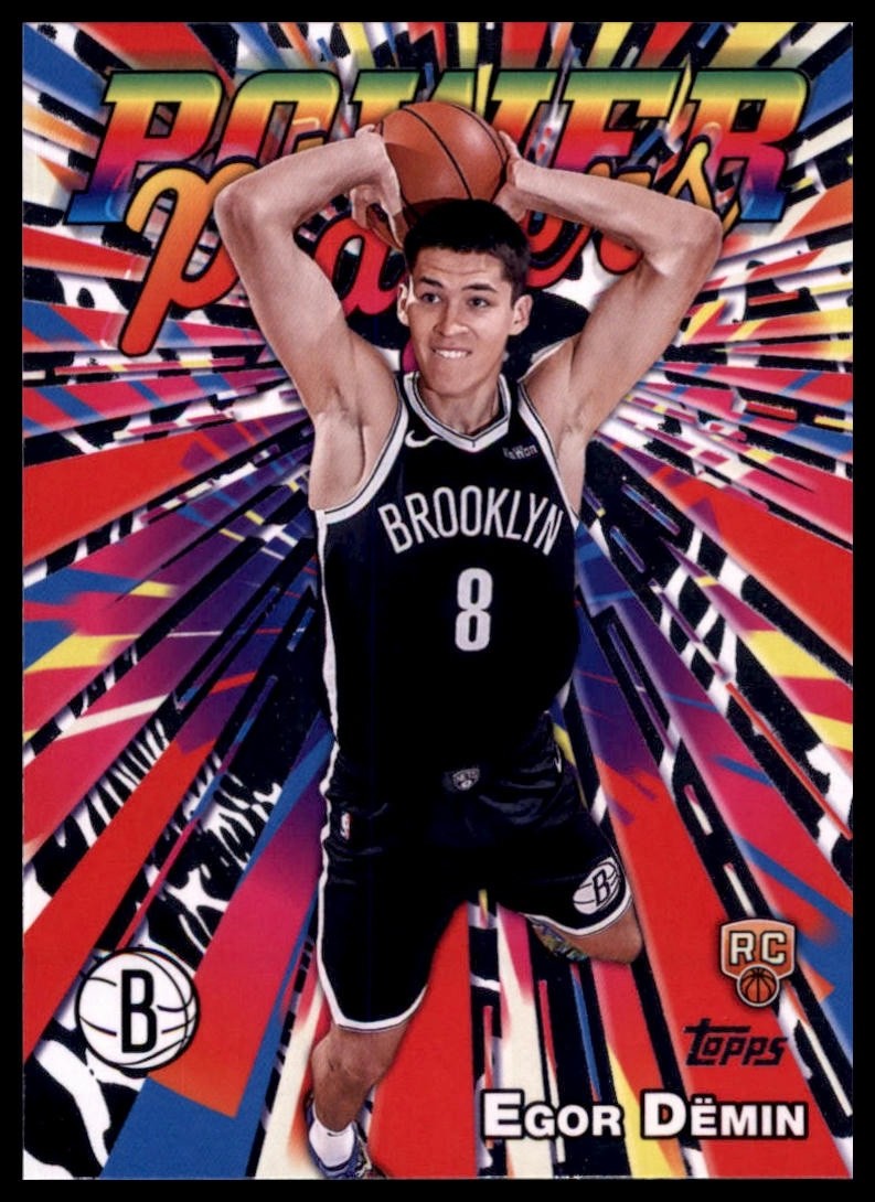 2025-26 Topps Power Players Egor Demin Rookie #PP-18 Brooklyn Nets Basketball