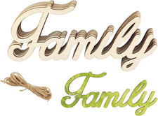 6 Pack 8 Inch Wood Family Letters Cutouts Wood Family Signs Wooden Family Hangin