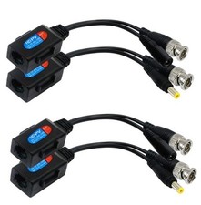 2 Pairs Passive Video Balun RJ45 Transmitter HD-CVI/TVI/AHD/CVBS 8MP Connecto...