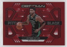 2021-22 Panini Obsidian Pitch Black Electric Etch Red Flood Jayson Tatum #22 hs9