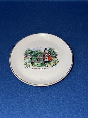 VINTAGE ALTER FOLEY JAMES KENT KERAMIK SOUVENIR VON WALES SCHMUCKSCHALE KLEINER TELLER