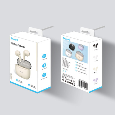 Trusmi Wireless Earbuds Bluetooth 5.4 Kopfhörer Semi In Ear Buds Dual Mikrofon Klar