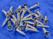 Vintage Style Nickel Plated Pickguard Control Plate Mounting Screws 24 GPGS24