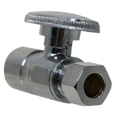 1 Pack XFITTING 1/2" Sweat x 3/8" OD Compression Straight Stop Valve, Lead Free