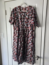 Market Place Handwork of India Size M Red/Blue Dress Embroidered