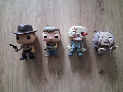 Funko Pop Set - The Walking Dead - Rick, Daryl, VR Walker & Bicycle Girl Figuren