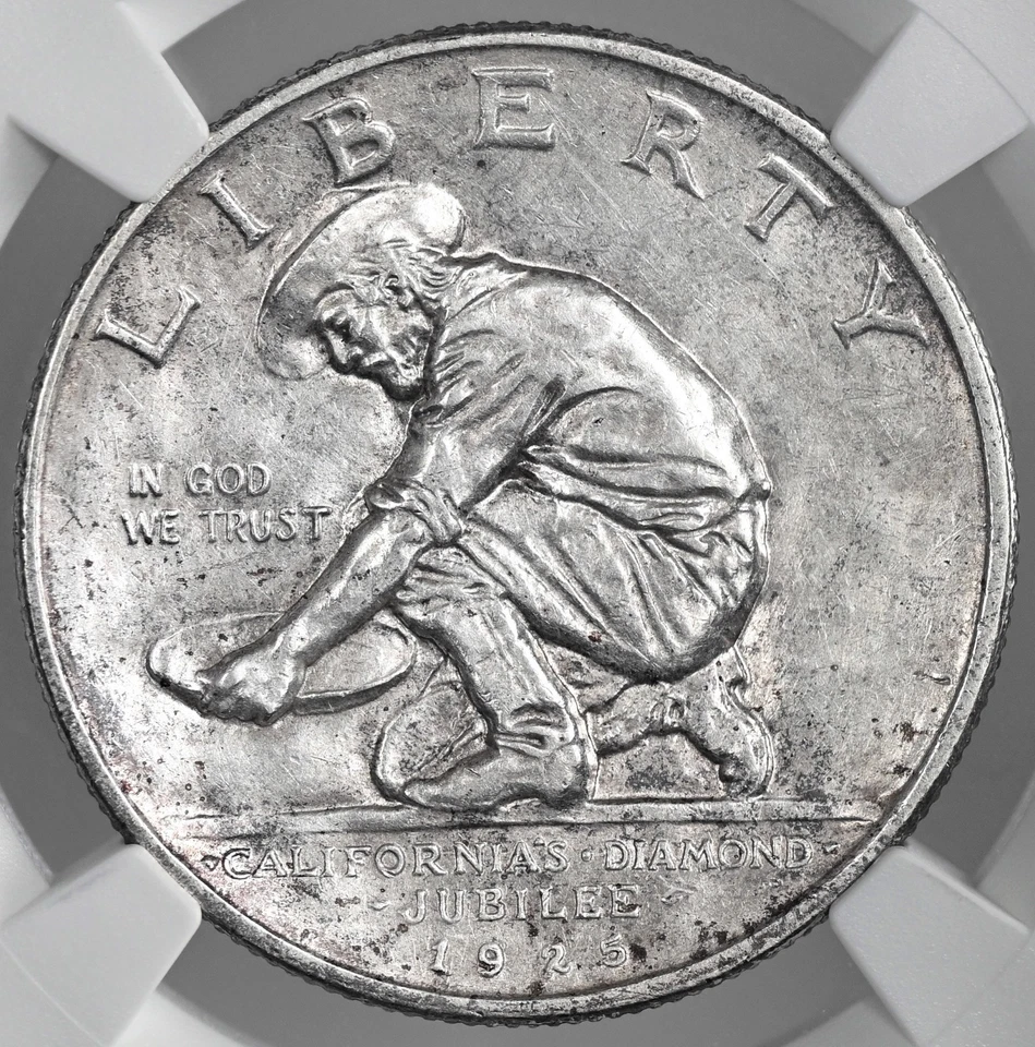 1925-S  50C CALIFORNIA SILVER HALF DOLLAR NGC UNC DETAILS "CLEANED" #8405243-049 - Image 2 of 4