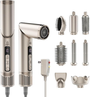 Hot Air Styler & Blow Dryer Brush 8-In-1, Ionic Hair Styler for Volumizing, Curl