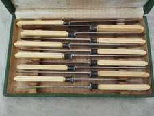 12 couteaux De Table " Guerre à Langres " - vers 1870 - lame Acier