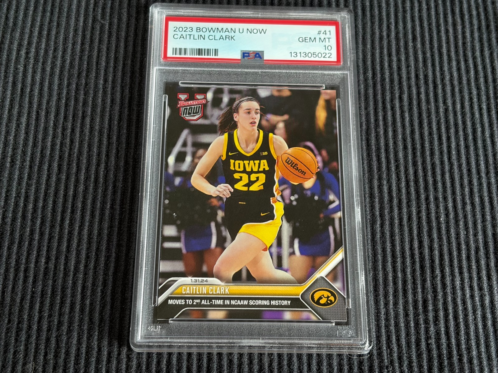 2023 BOWMAN U NOW #41 CAITLIN CLARK *PSA 10 GEM MINT* IOWA HAWKEYES