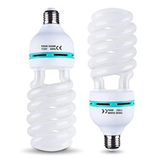 EMART Full Spectrum Light Bulb, 105W Spiral CFL 5500k 105 W, White 2 Pack 