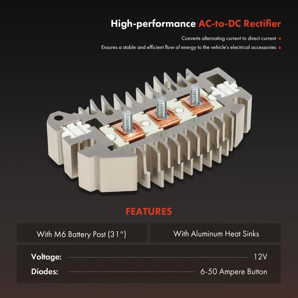 Diodo rectificador alternador para Chevy Malibu Impala Camaro Corvette Blazer Astro Foto 2 de 4
