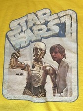 1977 Star Wars T SHIRT ADULT large XL VINTAGE original Luke Skywalker C-3PO 
