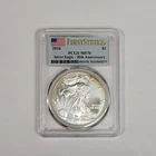 2016 $1 American Silver Eagle PCGS MS70 First Strike 30th Anniversary Toning