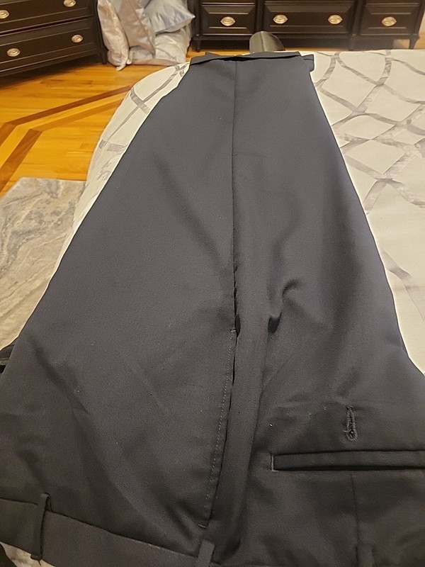 Big Mens Black Dress Pants With Cuffs 42 X 27