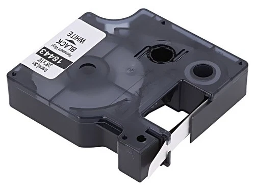 18443 Tape 9mm 5.5m white Drawing color: black DYMO