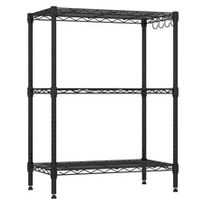 3-Tier Metal Storage Shelving Unit 450 LBS Storage Organizer with V-Shaped Rack