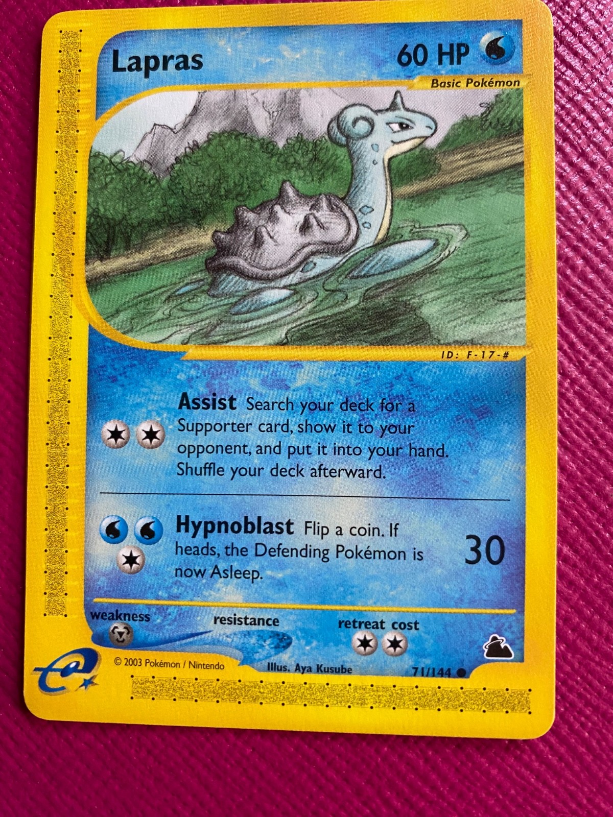Pokemon Card Lapras Skyridge Common 71/144 Near Mint