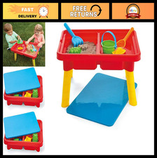 Toddler Sensory Table with Lid - Indoor/Outdoor Sensory Bin, Mega Block Compatib