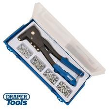 Image of DRAPER TOOLS HAND POP RIVETER GUN KIT + 100 RIVETS + CASE 13963