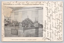 Postcard Vtg. 1907 Strawbridge & Clothier Holiday Exhibit in Philadelphia, PA.