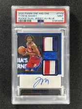 2020-21 One And One Tyrese Maxey Blue Dual RC Patch Auto RPA /49 PSA 9 POP 3
