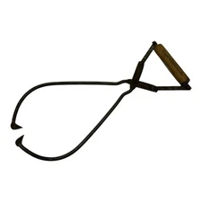 Vintage Antique Independent Ice Company P.H. Goggin Wooden Handle Ice Tongs