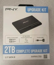 New sealed: PNY 2TB CS900 2.5” SATA-III SSD Complete Upgrade Kit with cable