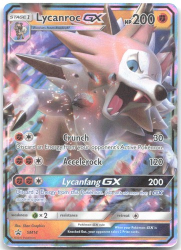 LYCANROC GX - SM14 Holo Promo Sun & Moon Promo Pokemon