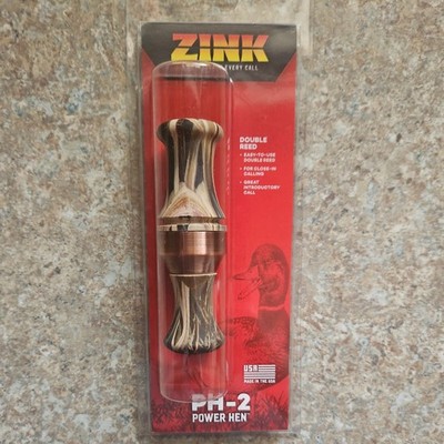 ZINK  Polycarbonate PH-2 Mossy Oak Shadow Grass Blades Duck Call, Power Hen
