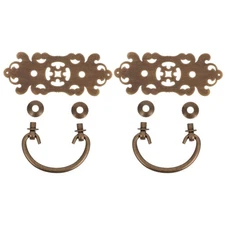  2 Pcs Vintage Drawer Knobs Gold Dresser Barn Door Hardware Handle