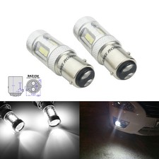 Pair BAZ15d 566 P21/4W 15 SMD LED Bulbs Daytime Running Light Side Fog Lamps DRL