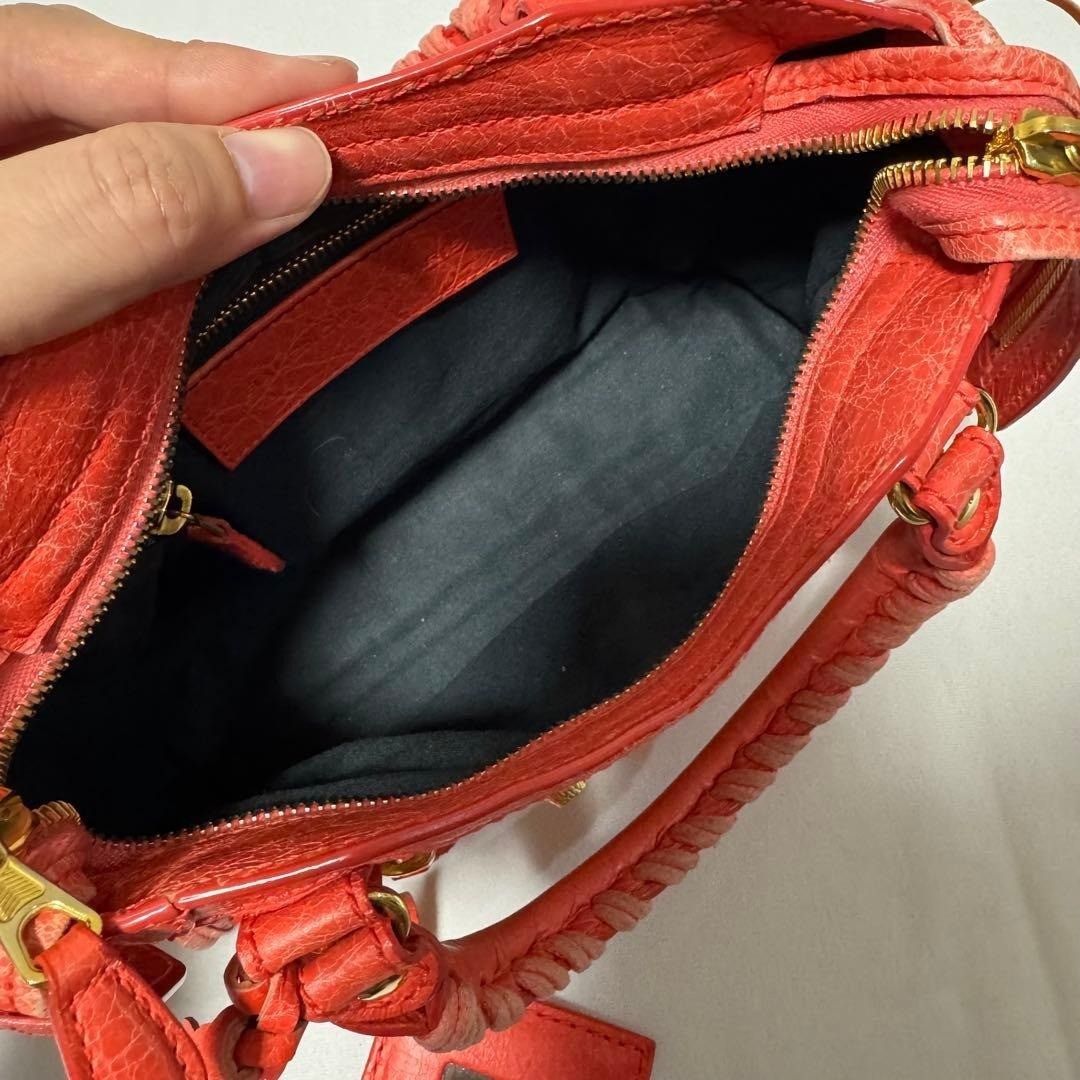 Balenciaga Giant Mini City Bag Pink Leather Shoulder Handbag 309544 thumbnail 9