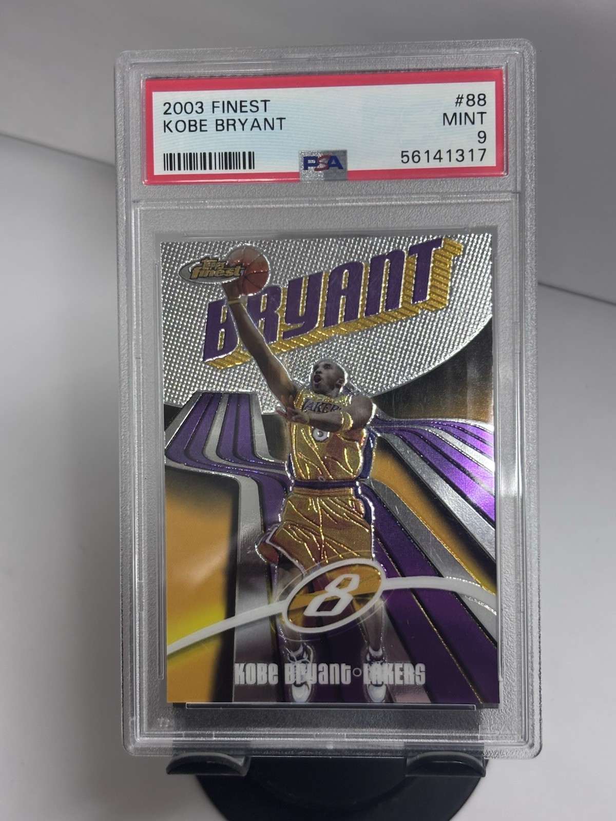 2003-04 Topps Finest - Kobe Bryant #88 PSA 9 MINT RARE Lakers HOF~Kobe 🫘~🐐 view 3