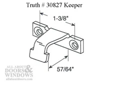 Truth Sash Lock Keeper E guard Finish Corrosion Resistant Sash Lock Keeper