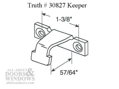 AMESBURY TRUTH HARDWARE Truth Sash Lock Keeper E guard Finish Corrosion Resistant Sash Lock Keeper