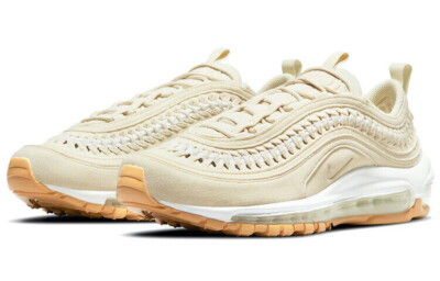 靴 Nike Air Max 97 Nike Air Max 97 LX Woven Fossil Sneakers Womens Size 6.5 Ivory Gum