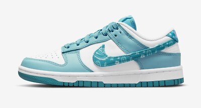 Nike Women Dunk Low Essential Blue Paisley DH4401-101 Women's Size