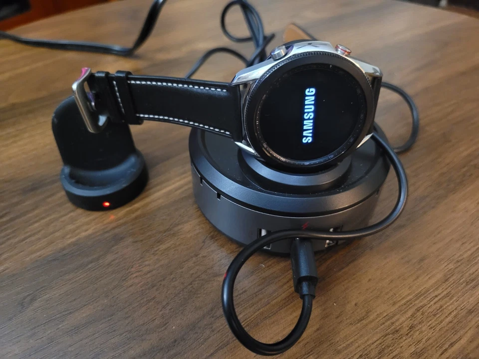 Samsung  Galaxy Watch 3 Black Leather Strap (Pre Owned) In Excellent Condition.  - Image 4 of 4