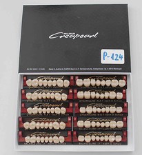 Willi Geller Creapearl Seitenzähne 10 Garnituren C2 NEU Art. Nr. P-124